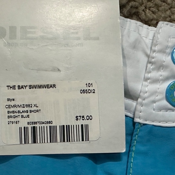 Men's Retro DIESEL Swim Shorts NWT Size L - Picture 5 of 5